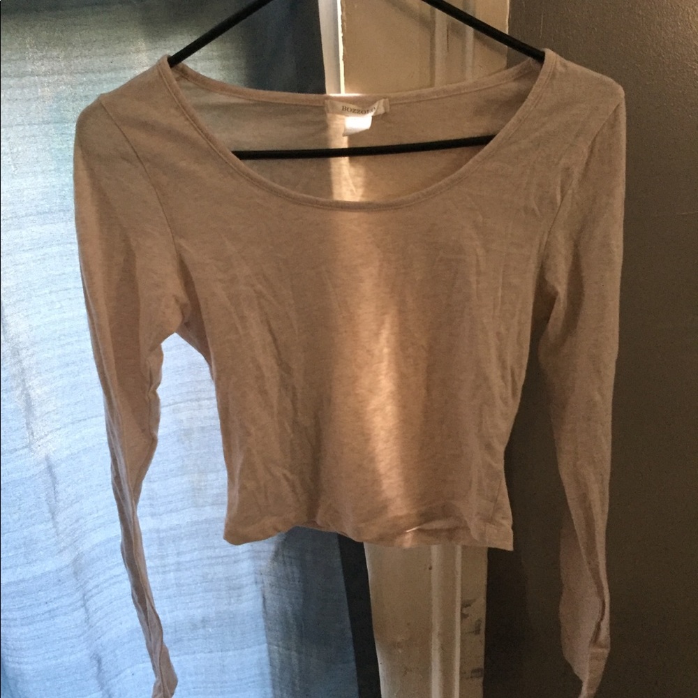 Tan crop top FITS LIKE SMALL